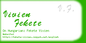 vivien fekete business card